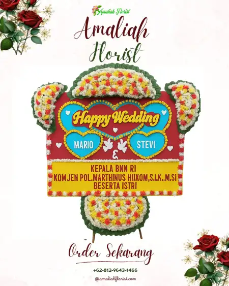 Papan Bunga Pernikahan Kasturi